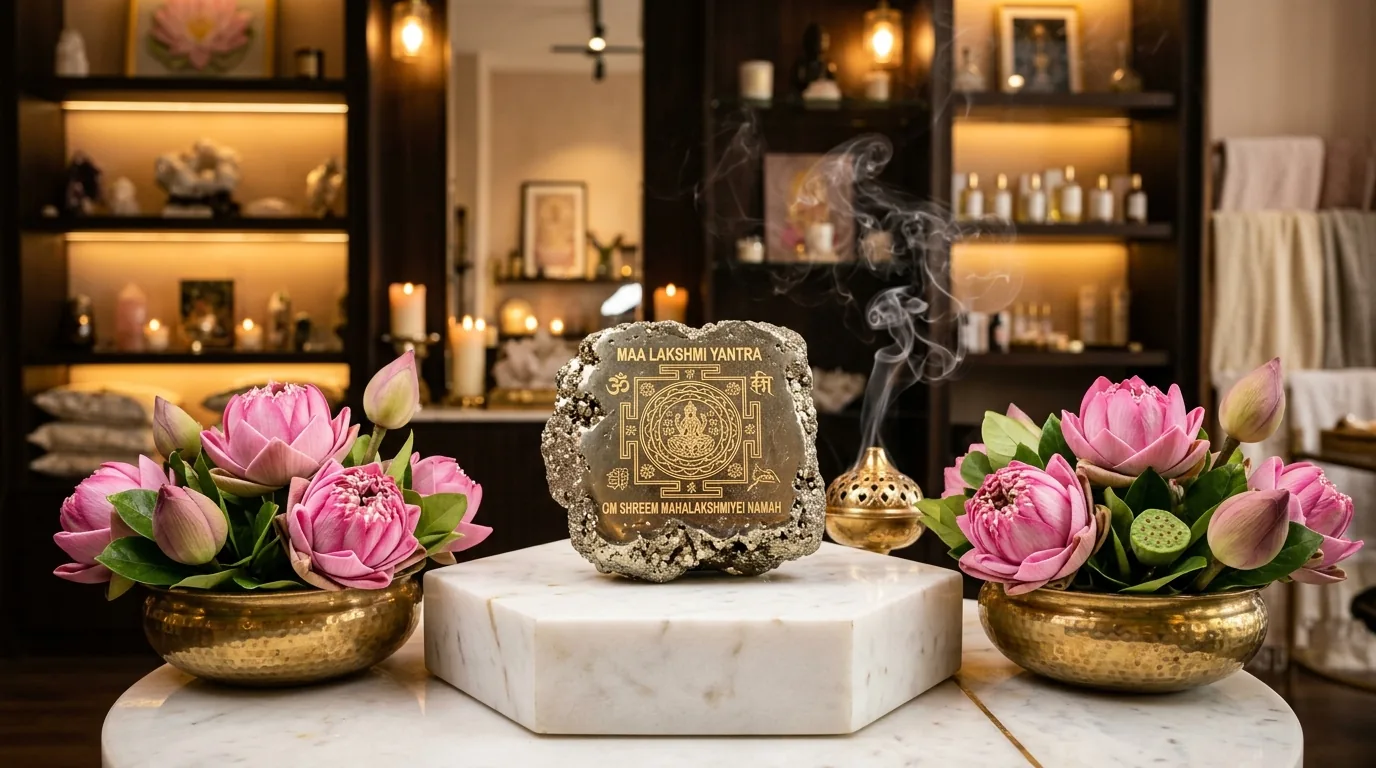Divine Maa Lakshmi Pyrite Yantra